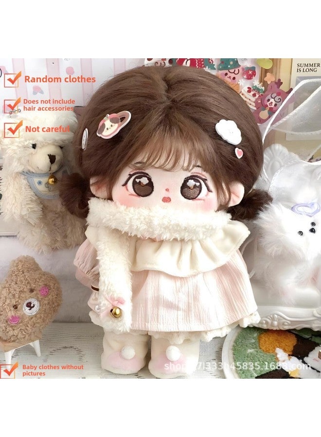 Cotton Doll Women's Genuine 20cm Plush Doll Doll Change Clothes For Girlfriend Little Girl's Birthday Gift-Specifications:Boned (1 Random Skirt + Birth Certificate + Dressing Tool + Blush + Hair Care Solution)-Color:Little Faint Naked Baby  - Image 1