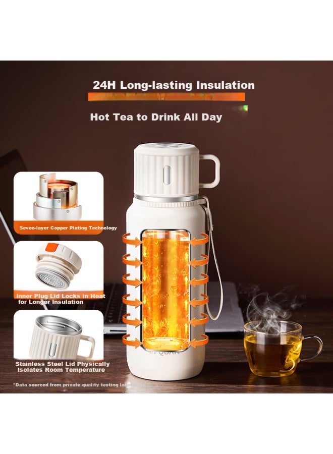 Cica Insulated Mug, Large Capacity For Women, Stylish Design, 316 Stainless Steel, Water Bottle For Students And Men, New Model, Annual Meeting Gift - Image 1
