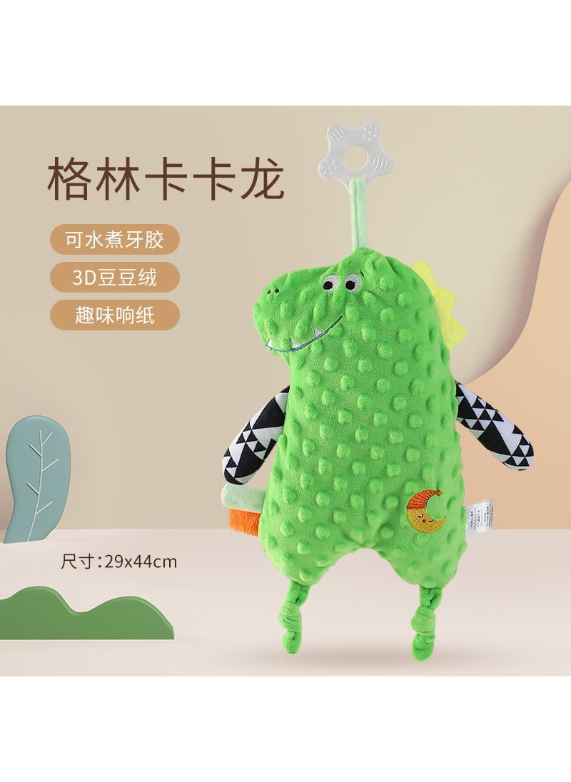 New 3D Animal Baby Soother Dolls with Teether Greencaron soothing sleeping doll (bag) 73g volume weight 275g