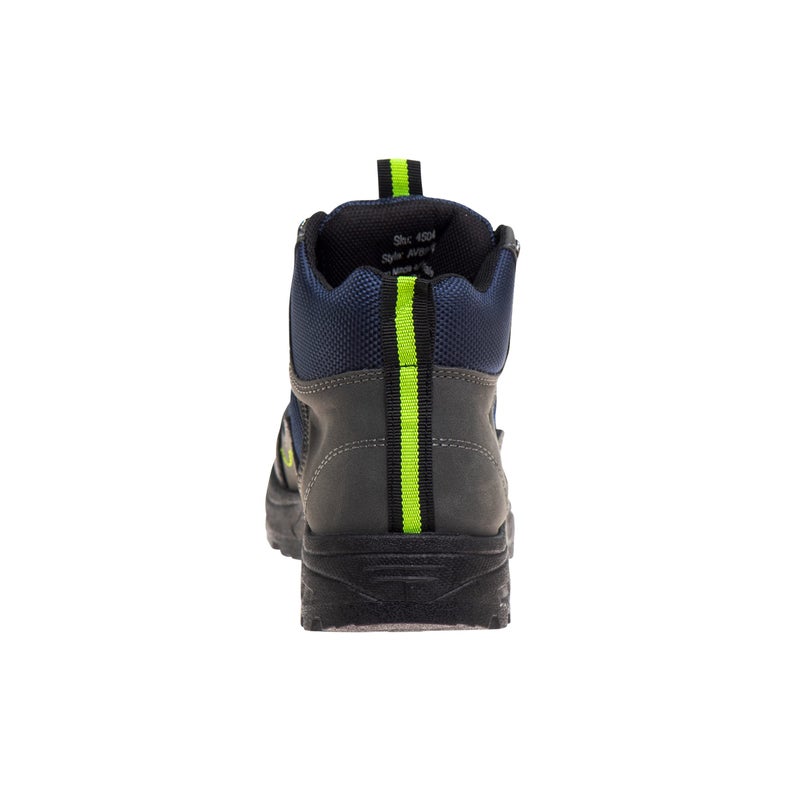 Avalanche Kids Work Boots Lace Up Mid Height Waterproof - Hiking Trekking Walking Climbing Comfort Boot - Navy Grey (size 1 Big Kid) - Image 4