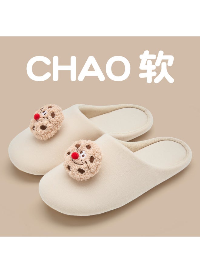 Lightweight Cotton Slippers For Women, Winter Indoor Home Wear,  New Model, Fleece-lined, Warm, Non-slip, Couple's Cotton Slippers, Floral Design For Men, Winter