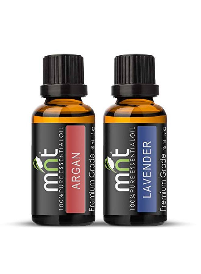 MNT Combo of Argan Oil and Lavender Oil For Hair Growth Skin care (Each 15ML) 100% Pure l Oil - Image 2