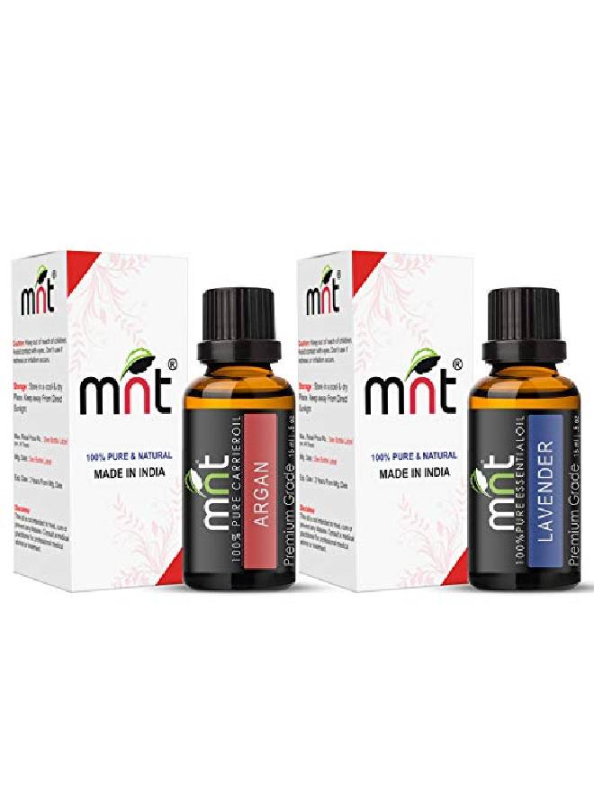 MNT Combo of Argan Oil and Lavender Oil For Hair Growth Skin care (Each 15ML) 100% Pure l Oil - Image 3