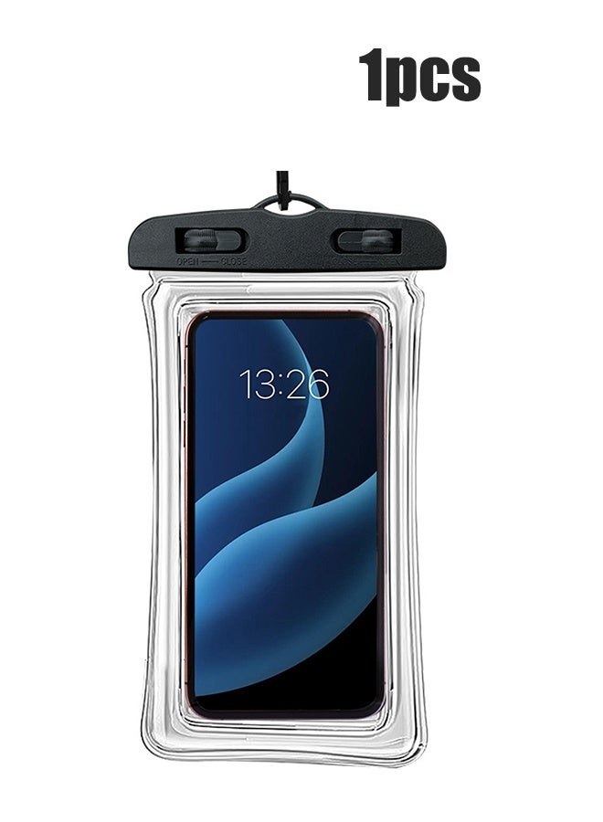 YJ 1 TPU waterproof underwater dry bag, black with transparent color - Image 1