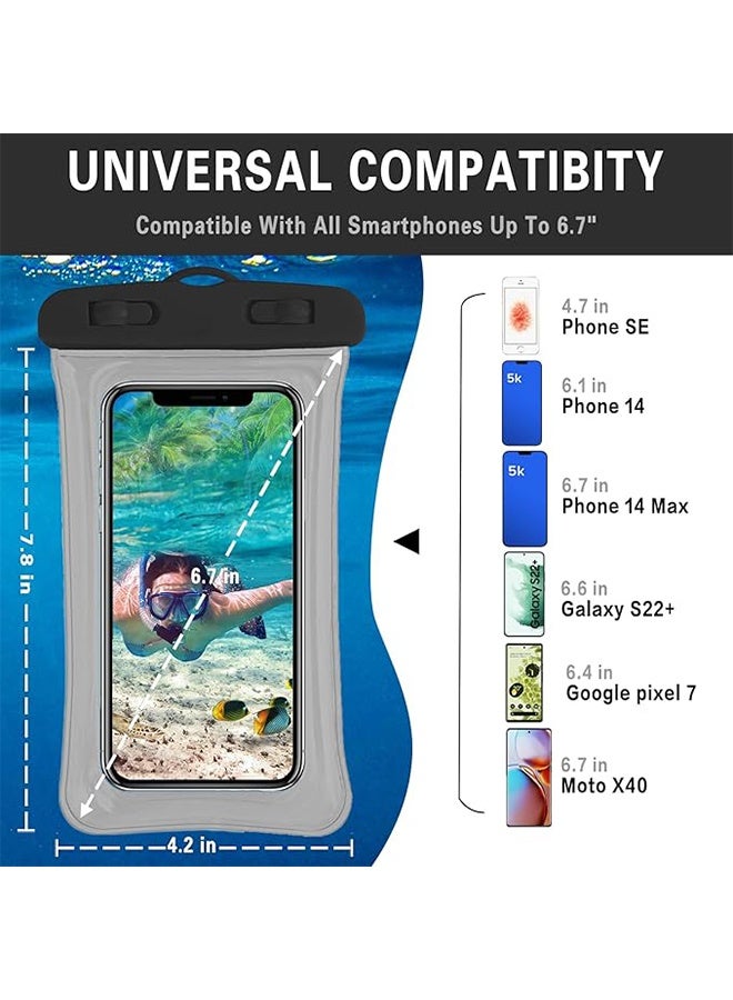 YJ 1 TPU waterproof underwater dry bag, black with transparent color - Image 2