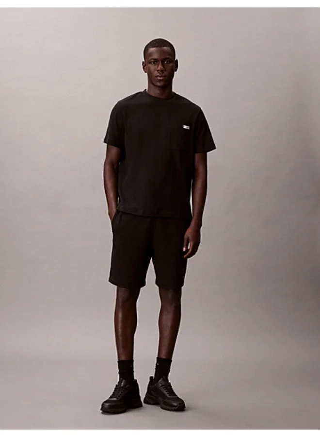 Cotton Terry Badge Jogger Shorts