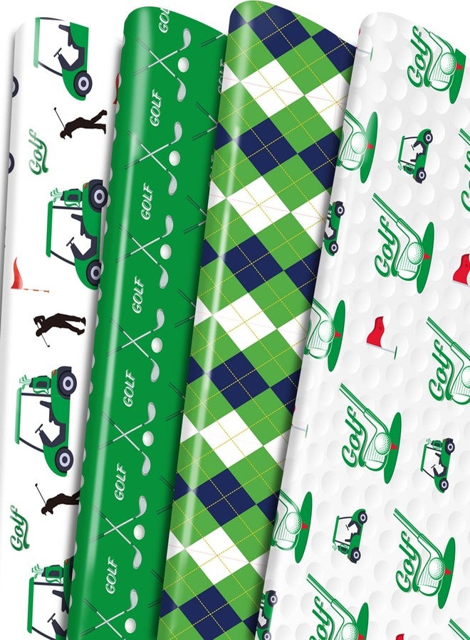 Keluna Golf Gift Wrapping Paper - Sports Theme Golf Wrapping Paper for Men Birthday Fathers Day Graduation Retirement Sports Event Christmas Holiday Wrap Sheets - Image 1
