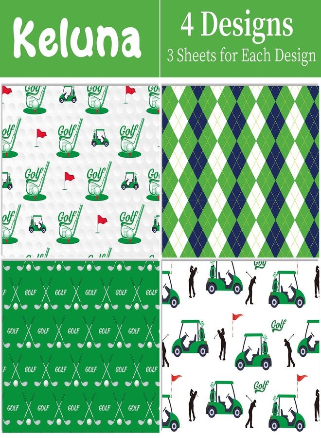 Keluna Golf Gift Wrapping Paper - Sports Theme Golf Wrapping Paper for Men Birthday Fathers Day Graduation Retirement Sports Event Christmas Holiday Wrap Sheets - Image 2