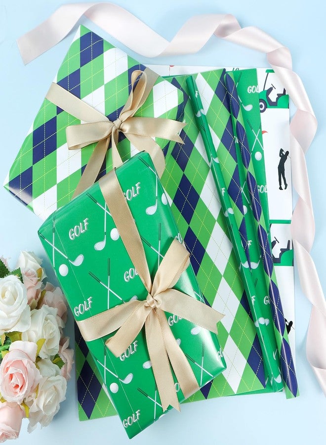 Keluna Golf Gift Wrapping Paper - Sports Theme Golf Wrapping Paper for Men Birthday Fathers Day Graduation Retirement Sports Event Christmas Holiday Wrap Sheets - Image 4