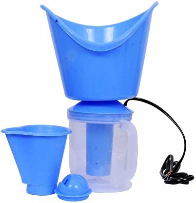 GRAZIA 3in1 Face Nose Cough Steamer Plastic Steam Vaporizer with Nozzle Inhaler Facial Steamer for Cold Cough Sinus Relief Skincare Safe for Adults Kids Pack of 1 - Image 1