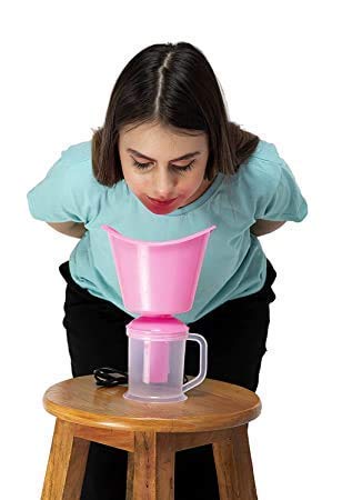 GRAZIA 3in1 Face Nose Cough Steamer Plastic Steam Vaporizer with Nozzle Inhaler Facial Steamer for Cold Cough Sinus Relief Skincare Safe for Adults Kids Pack of 1 - Image 3