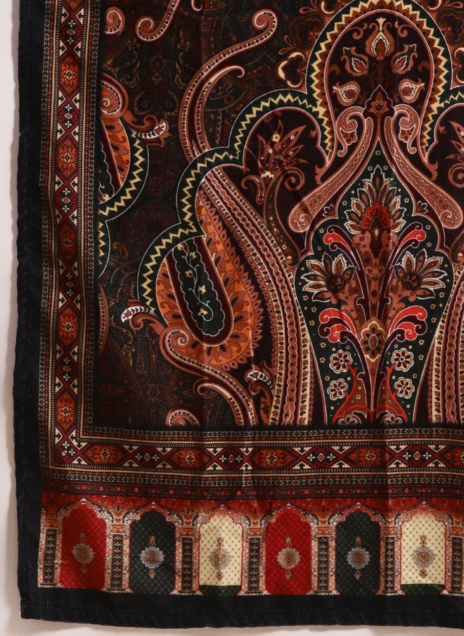 KISAH كيساه رجال كورتا مارون وأبيض مع شرويدر وشال - Image 4