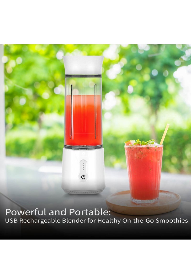 XVersion Portable Blender 500ml, USB Rechargeable Personal Smoothie Blender with High-Speed, Mini Juicer for Travel, Gym, Office, Home & Baby Food (Grey) - Image 2