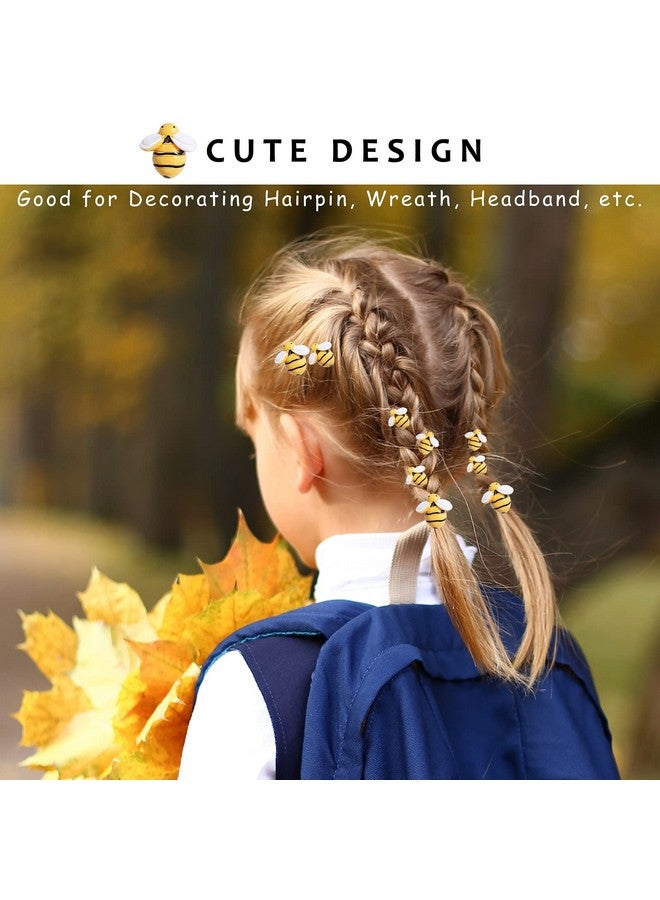 ميكيميكي 55 قطعة من زخارف النحل الصغيرة من الراتينج لتزيين الحرف الراتنجية مع صندوق تخزين من أجل إكليل الحرف اليدوية DIY وديكور المنزل وحفلات القصاصات 0.98 بوصة 0.74 بوصة 0.55 بوصة - Image 4