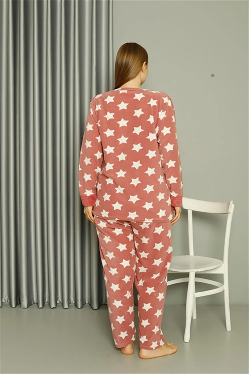 اكبينيز Welsoft Polar Women's Large Size Powder Pajama Set 808042