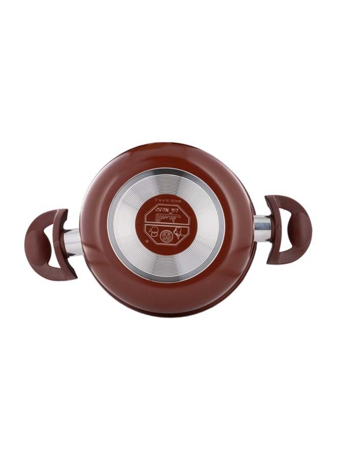 Alsaif Vetro Cooking Pot Non Stick With Stainless Steel Lid 32Cm  Wine Red K79705/1/32 - Image 3