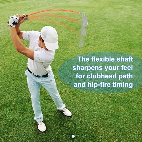 Asyxstar Golf Swing Trainer Golf Training Aid for Strength Swing Speed Golf Warmup Stick for Tempo Flexibility Training Golf Training Club 7 Iron Golf Swing Trainer - Image 3