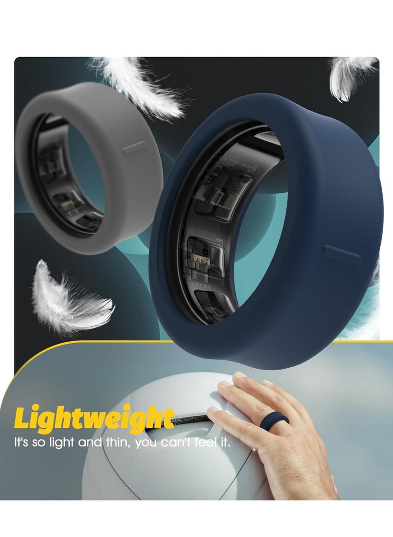 Ring Protector Compatible for Samsung Galaxy Ring Silicone Elastic Ring Cover Anti- Shock/Abrasion/Fingerprints (M (10/11/12/13)) - Image 4