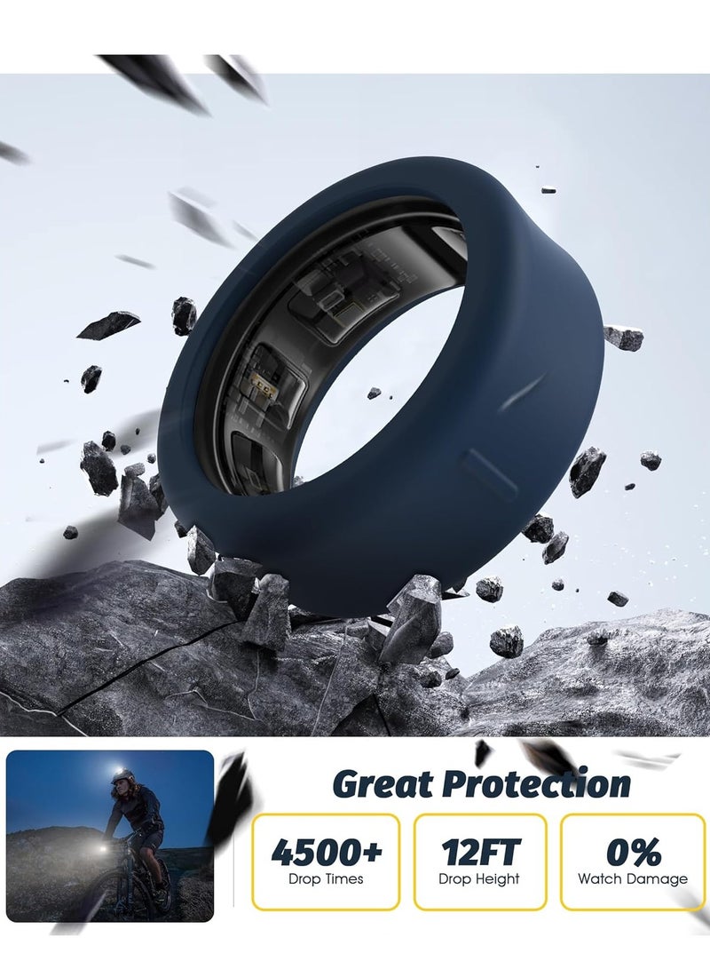 Ring Protector Compatible for Samsung Galaxy Ring Silicone Elastic Ring Cover Anti- Shock/Abrasion/Fingerprints (M (10/11/12/13)) - Image 5