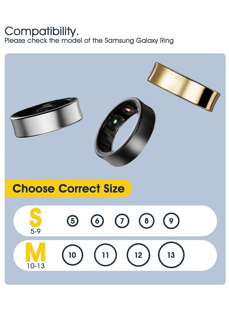 Ring Protector Compatible for Samsung Galaxy Ring Silicone Elastic Ring Cover Anti- Shock/Abrasion/Fingerprints (M (10/11/12/13)) - Image 2