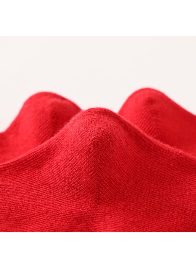 Hodo Children's Socks Boys And Girls Red New Year Cotton Mid-calf Socks 2 Pairs W5027 20-22cm - Image 1