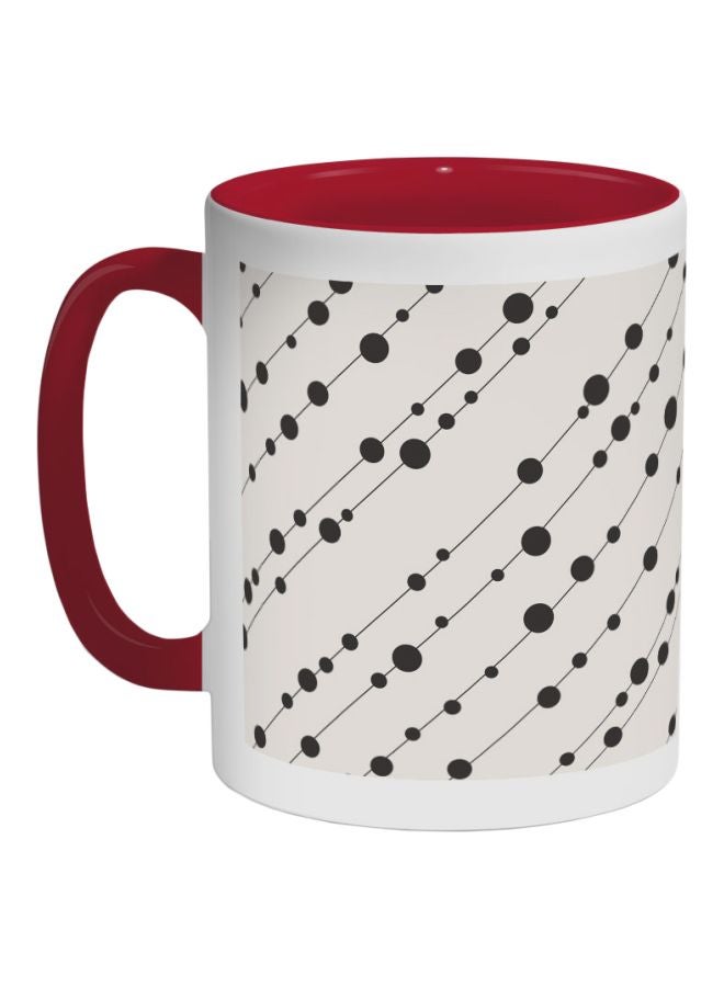 RYN Graphics Printed Coffee Mug White/Red/Black 325ml
