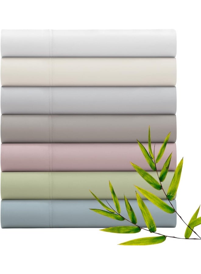 Ella Jayne Luxury 100% Viscose Bamboo Bed Sheet Set (4pc), Eco-Friendly & Cooling Bed Sheets, Sustainable Viscose Bamboo Sheets King & Queen Size, Queen Viscose Bamboo Sheets, Ivory - Queen Size - Image 1