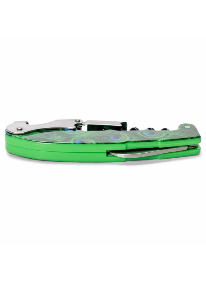 Cork Pops Colorful Peacock 4 Inch At Your Service Double Fulcrum Waiters Corkscrew - Image 5