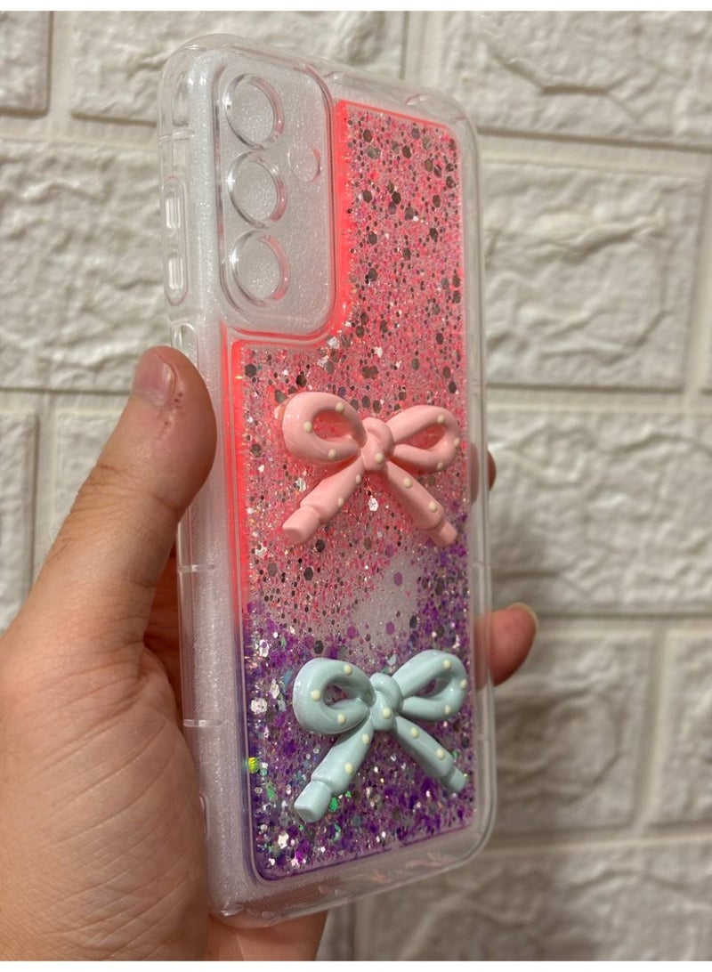 غطاء خلفي مع فيونكة متوافق مع هاتف سامسونج A15 - Image 2