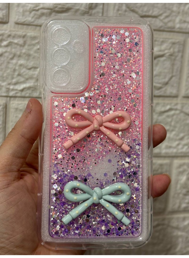 غطاء خلفي مع فيونكة متوافق مع هاتف سامسونج A15 - Image 1