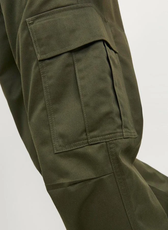 JACK & JONES Relaxed Fit Cargo Pants with Ribbed Hem