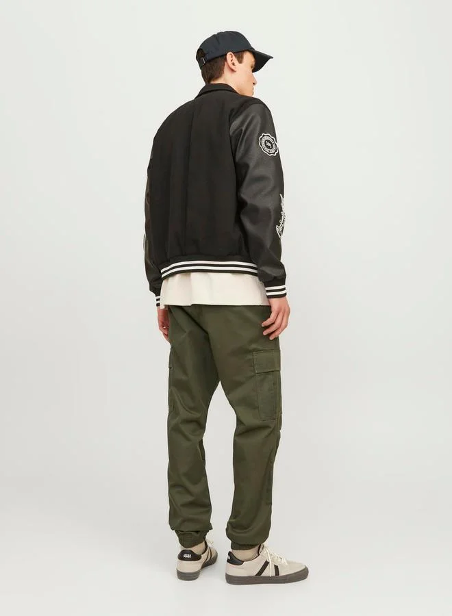 JACK & JONES Relaxed Fit Cargo Pants with Ribbed Hem