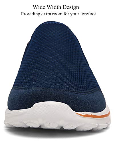 INMINPIN Unisex Slippers Casual Clog House Shoes Comfort Slip-On Walking Mules with Indoor Outdoor Anti-Skid Sole for Men and Women, Blue Orange, 10.5 Women/9 Men - Image 5