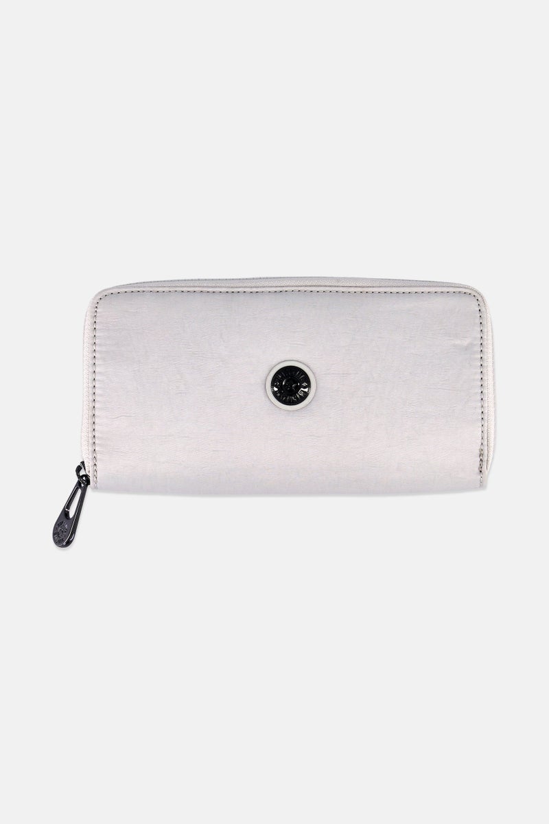 kipling Women Brand Logo Wallet, Light Grey - Image 1