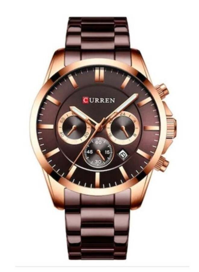 كارين الرجال الكوارتز المعصم ووتش الرياضة كرونوغراف مقاومة للماء الفولاذ المقاوم للصدأ - Image 2