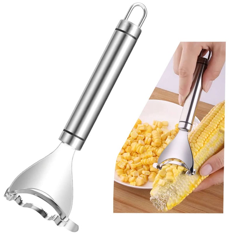 CANIPHA 1 Pcs Corn Peeler Corn Planer Thresher Stainless Steel Corn Peeler for Corn On the Cob Corn Kernel Remover Tool Magic Corn Stripper Tool Corn Cutter Corn Scraper with Ergonomic Handle for Kitchen - Image 1