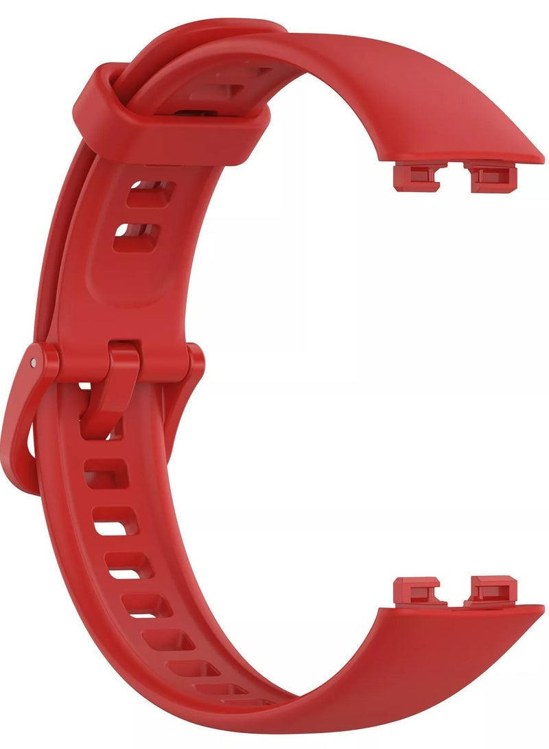 Silicone Strap For Huawei Band 9 Band 8 Replacement Sport Watch band Strap Red - Image 1