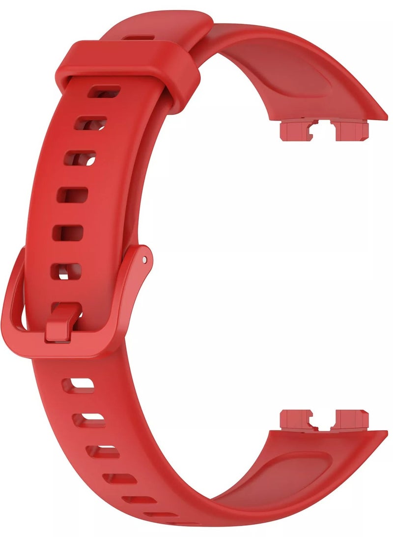 Silicone Strap For Huawei Band 9 Band 8 Replacement Sport Watch band Strap Red - Image 2
