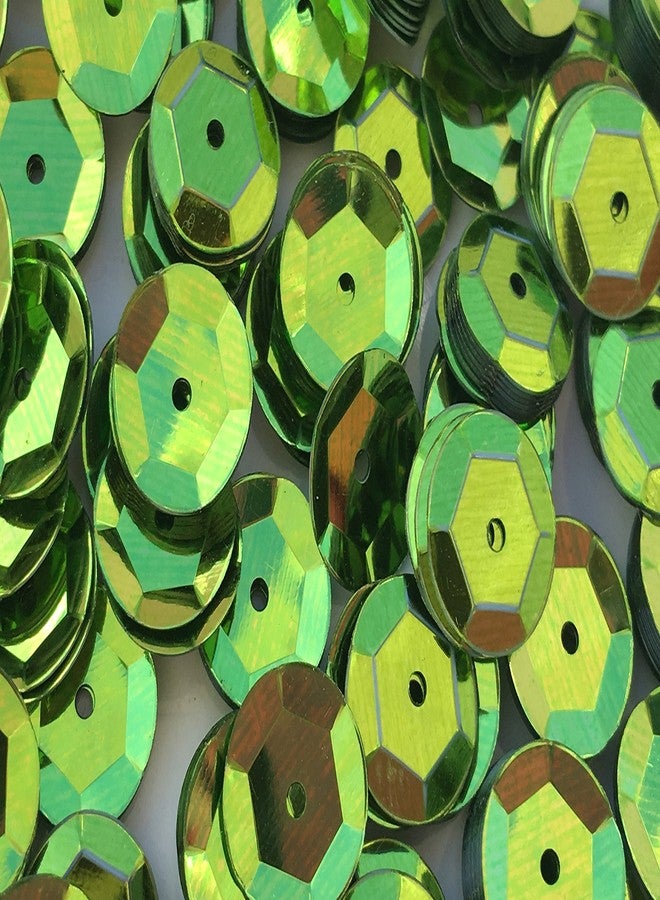 Golden Leaf Sequins 8mm 800/Pkg (Lime Green) - Image 1