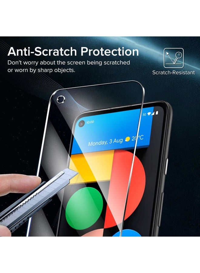 ivoler [6 Pack] [4 Pack] Tempered Glass Screen Protector for Google Pixel 4a 5G with [2Pack] Camera Lens Protector with [Alignment Frame Easy Installation],HD Clear Anti-Scratch Film,6.2 inch - Image 4