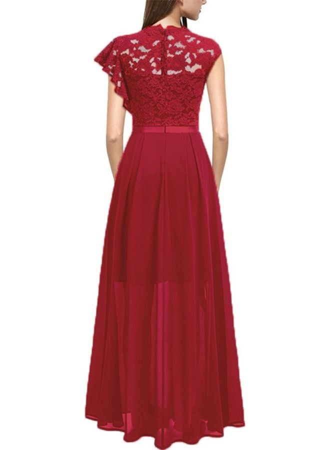 Tepveisoy Fashion Ladies Long Dress Small Dress Lace Bridesmaid Evening Dress  - Image 2
