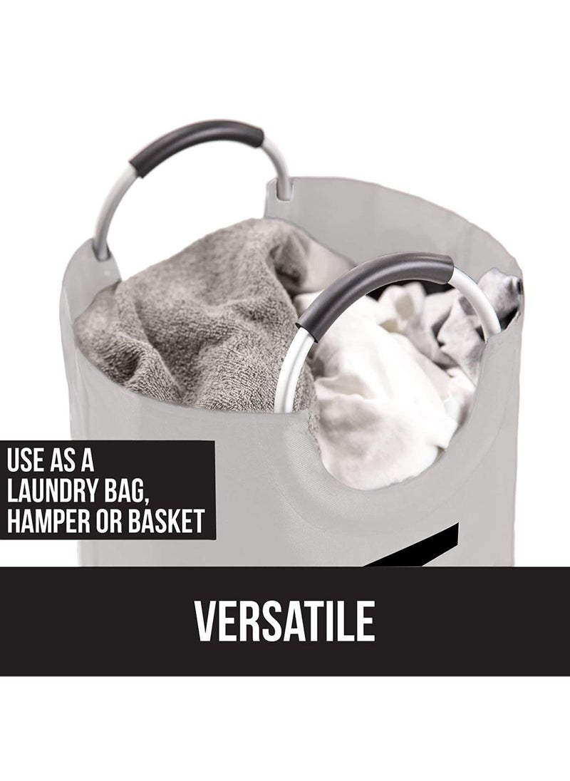 Swift Laundry Storage Bag, Foldable Hamper Basket with Padded Handles, Easy to Carry Washing Baskets for Laundry, Clothes Hamper for Kids Bedroom, Bathroom, Nursery, Utility Room  - Image 3