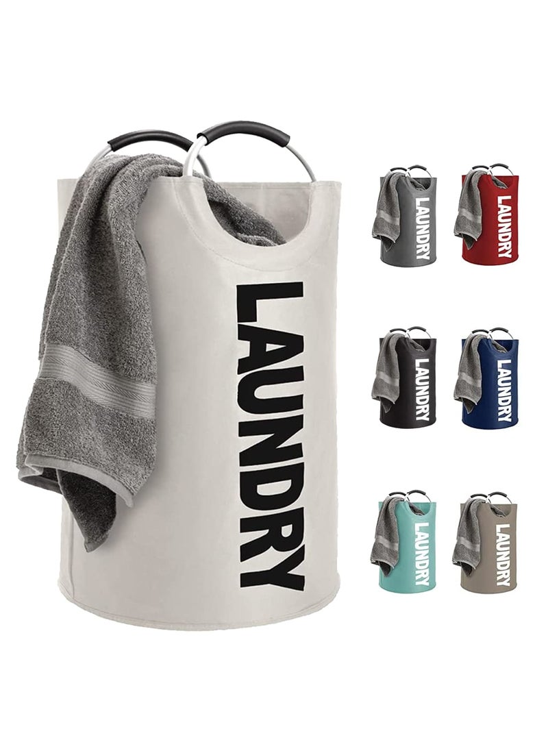 Swift Laundry Storage Bag, Foldable Hamper Basket with Padded Handles, Easy to Carry Washing Baskets for Laundry, Clothes Hamper for Kids Bedroom, Bathroom, Nursery, Utility Room  - Image 1