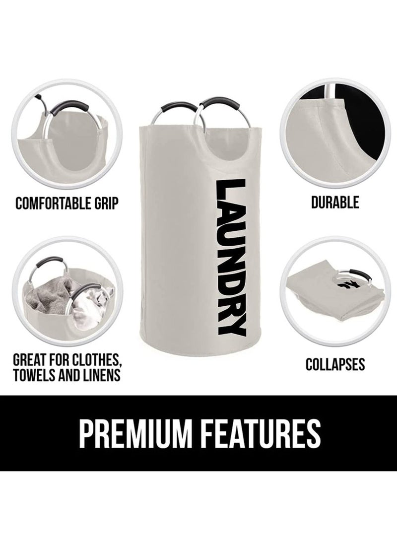 Swift Laundry Storage Bag, Foldable Hamper Basket with Padded Handles, Easy to Carry Washing Baskets for Laundry, Clothes Hamper for Kids Bedroom, Bathroom, Nursery, Utility Room  - Image 2