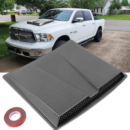 DREAMOTOR Hood Scoops For Cars, Universal Hood Scoop Vents, Automotive Hood Scoops for Trucks Compatible with F150 F250 F350 GMC Sierra 1500 2500 Dodge Ram 1500 2500 Toyota Tundra Jeep Wrangler - Image 1