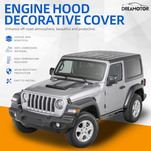 DREAMOTOR Hood Scoops For Cars, Universal Hood Scoop Vents, Automotive Hood Scoops for Trucks Compatible with F150 F250 F350 GMC Sierra 1500 2500 Dodge Ram 1500 2500 Toyota Tundra Jeep Wrangler - Image 3