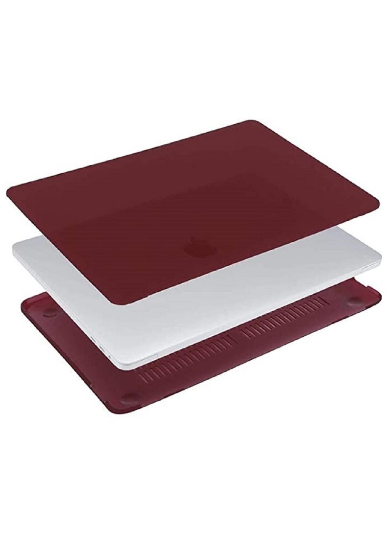 Protective Hard Shell Case Cover Compatible with New MacBook Air 13-Inch with Retina Display & Touch ID Model:- A2337 M1/A2179/A1932, Release 2018/2019/2020" Wine Red - Image 5