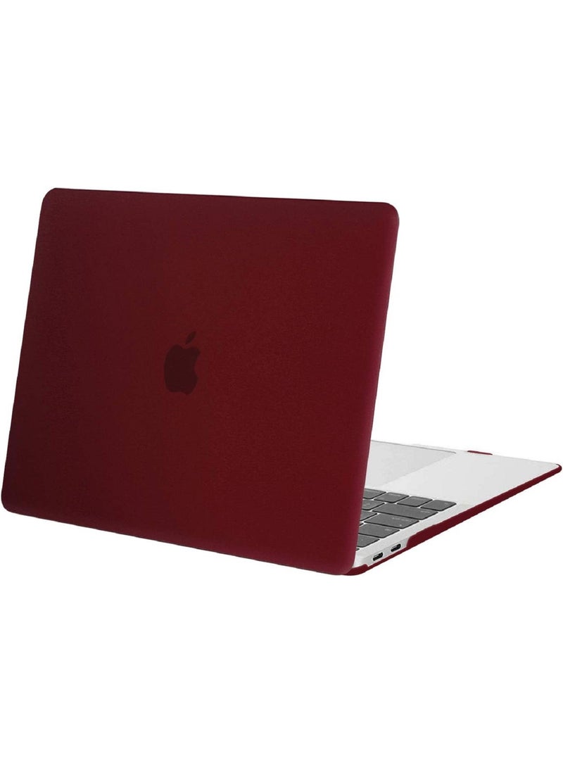 Protective Hard Shell Case Cover Compatible with New MacBook Air 13-Inch with Retina Display & Touch ID Model:- A2337 M1/A2179/A1932, Release 2018/2019/2020" Wine Red - Image 3