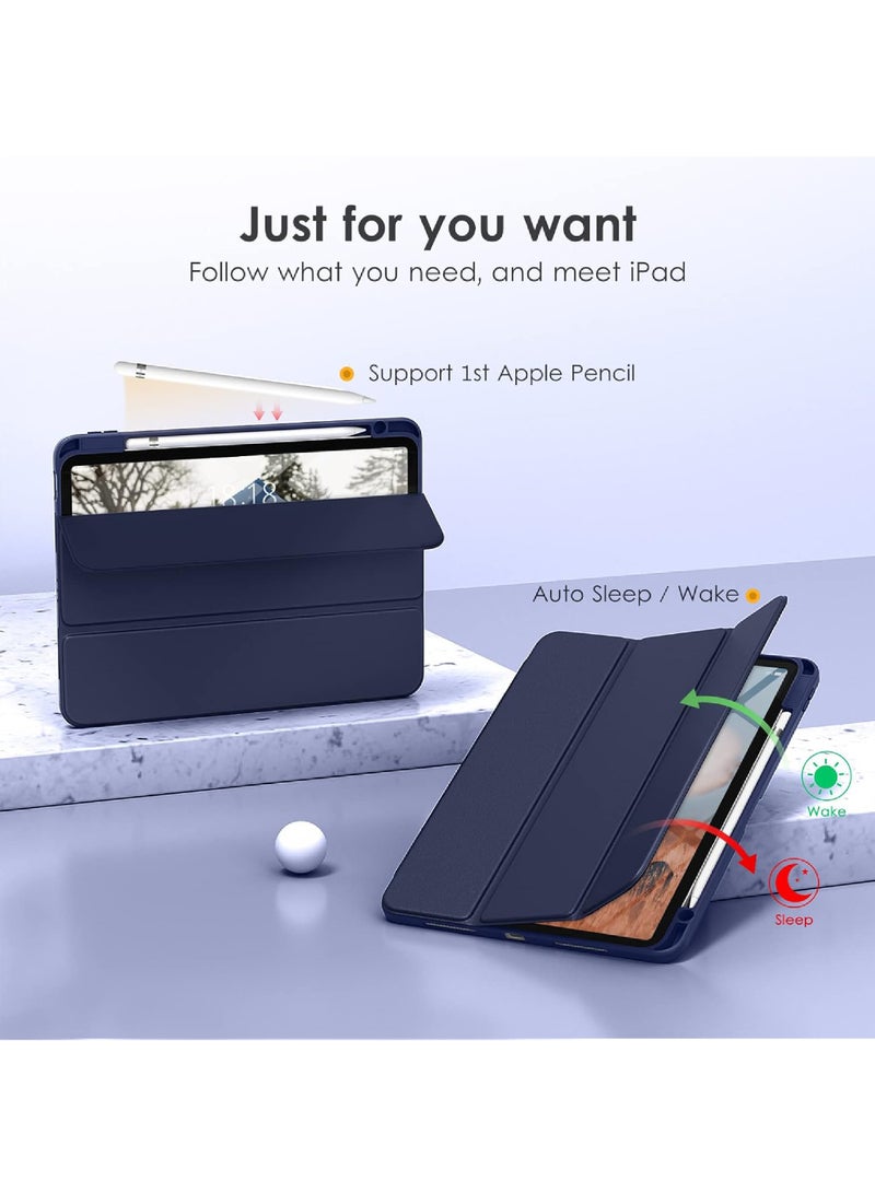 Rock Pow Case For iPad Air 11 inch M3/M2 2025/2024,iPad Air 5th 10.9 inch 2022/Air 4th 10.9 inch 2020 Generation Clear Back with Pencil Holder Auto Wake/Sleep Cover for air 4th/air 5th 10.9inch,air 6th/air 7th 11inch 2025/2024 - Image 4