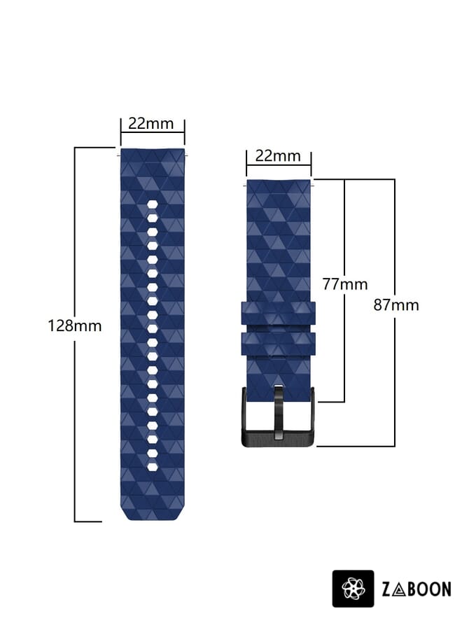 Zaboon Amazfit GTR 3 Pro 22mm Football Pattern Two-Color Silicone Strap - Image 4